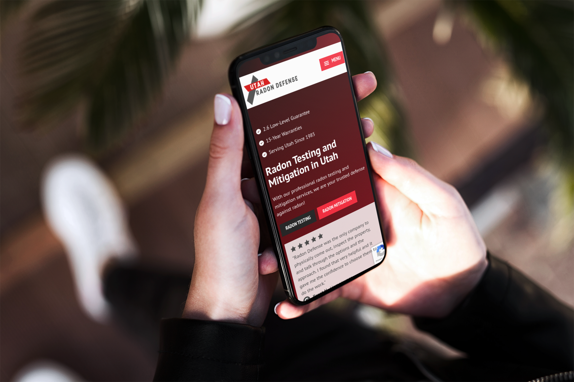 Utah Radon Defense Mockup