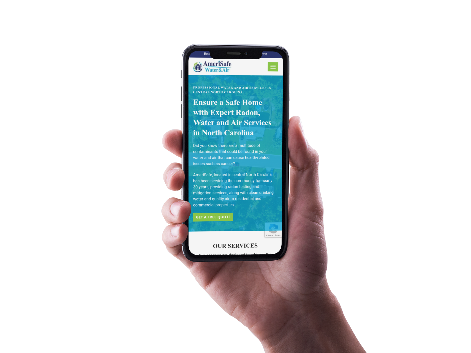 AmeriSafe Water & Air Water Treatment Website